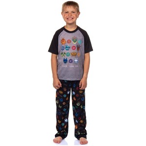 How to Train Your Dragon Boys' Toothless Class Raglan Pajama Pant Set Black - 1 of 4