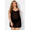 Smart and Sexy Women's Sheer Mesh & Lace Chemise Lingerie - 2 of 4