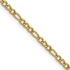 Chisel Stainless Steel Polished Yellow IP-plated 3mm 24" Figaro Chain Necklace - 2 of 4