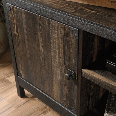 60" Carbon Oak Industrial Metal and Wood Credenza