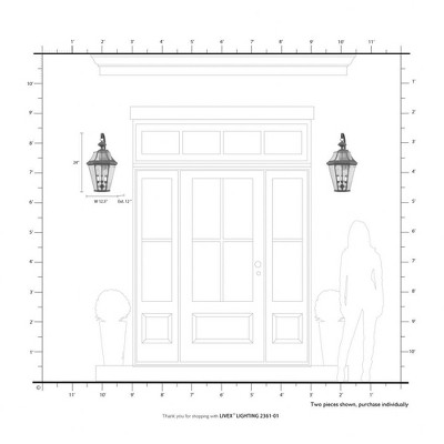 Georgetown Brushed Nickel 3-Light Outdoor Wall Lantern