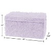 Sweet Jojo Designs Girl Fabric Storage Toy Bin Rose Solid Lavender Purple - 3 of 4