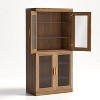 PexFix Wood Grain Glass Door Storage Cabinet Modern Display Organizer Dust Storage Shelves - 4 of 4