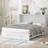 Mjkone Queen Murphy Bed with Charging Station,Space-Saving Cube Cabinet Foldable Bed with Mattress - 2 of 4