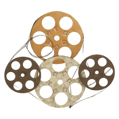 Metal Film Reels Wall Decor Black - Olivia & May : Target