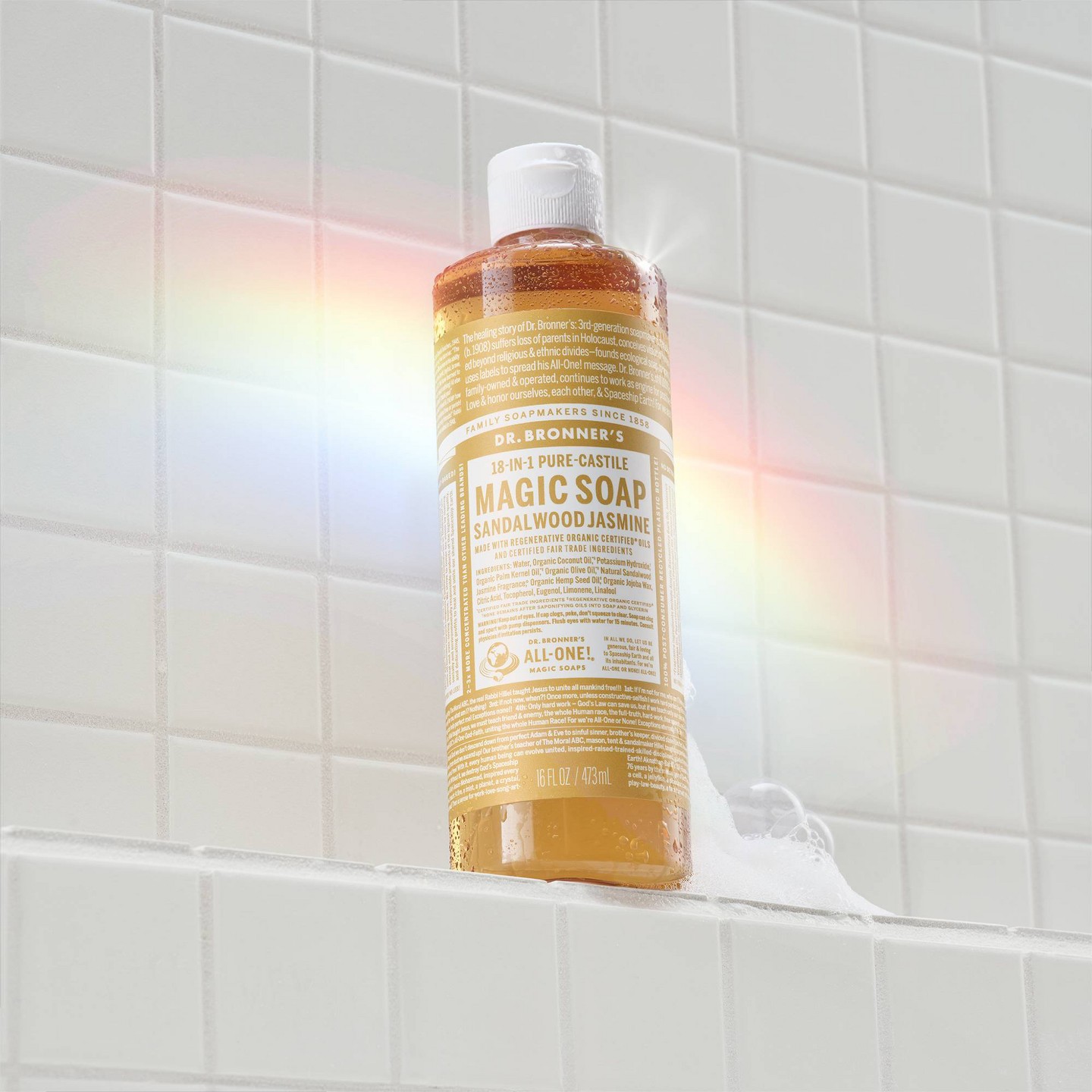 Кастильский гель для душа Dr. Bronner's Magic, Sandalwood Jasmine, 16 oz — фото 2