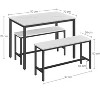 VASAGLE Dining Table Set for 4, Kitchen Table with 2 Benches, 27.6 x 43.3 x 29.5 Inches Dining Room Table, 11.8 x 38.2 x 19.7 Inches Bench - 4 of 4