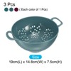 Unique Bargains Plastic Food Fruit Rice Washing Bowl Deep Colander with Double Handles 3 Pcs - 2 of 3