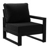 WestinTrends Montara Outdoor HDPE All-Weather Modern Patio Loveseat with Waterproof Cushions - 4 of 4
