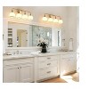 KAISITE 2 - Light Black and Gold Dimmable Bathroom Vanity Light with Globe Glass Shade - 3 of 4