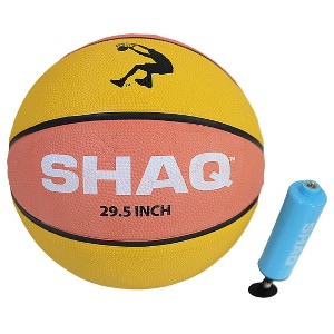 SHAQ Composite Basketball 29.5" Deflated with Mini Pump Mens Basketball Indoor Outdoor Basketball Size 7 Basketball SHAQ Youth Basketball Equipment - 1 of 4