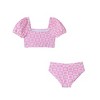 Andy & Evan  Toddler  Smiley Print Textured Puff Sleeve Bikini - 2 of 4