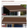 Vynxaria 13' x 8' Retractable Awning - Manual Sunshade for Patio - Coffee Brown - 3 of 4