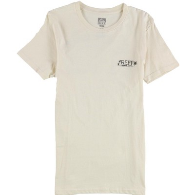Reef Mens Surf Club California Graphic T-Shirt, Beige, Small