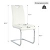 NicBex Modern Dining Chairs with Faux Leather Padded Seat,Armless Chairs with Chrome Metal Legs for Kitchen,Living Room - 3 of 4