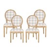 GDFStudio Newman Traditional Upholstered Rubberwood Dining Chairs (Set of 4) - 2 of 4