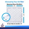 Filter King 22x28x1 Air Filter | 4-PACK | MERV 8 HVAC Pleated A/C Furnace Filters | MADE IN USA | Actual Size: 22 x 28 x .75" - image 2 of 4