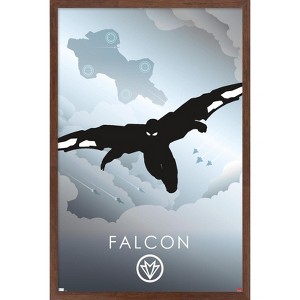 Trends International Marvel Heroic Silhouette - Falcon Framed Wall Poster Prints - 1 of 4