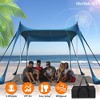LakeForest "10x10FT Beach Canopy Tent with UPF50+ UV Protection, Foldable Poles, Sandbags & Carry Bag for Camping, Fishing, Picnic, and Beach" Black - 2 of 4