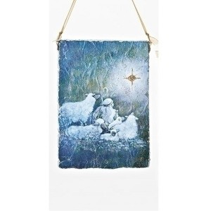 Roman Shepherd Boy Star of Bethlehem Hanging Plaque Christmas Ornament - 5" - 1 of 1