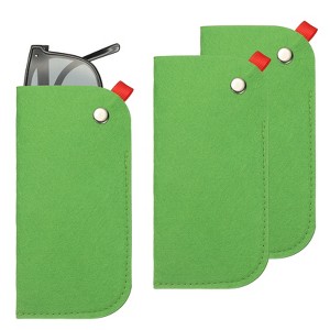 Unique Bargains Felt Soft Storage Scratch-Resistant Women Men Eyeglasses Bag 3 Pcs - 1 of 4