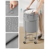 Laundry Hamper with Wheels Round Rolling Laundry Sorter Laundry Cart with Removable Bag - 4 of 4
