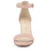 Allegra K Women's Ankle Strap Clear Heel Chunky Heels Sandals - 2 of 4