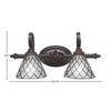 Toltec Lighting Elegante 2 - Light Vanity in  Dark Granite with 7" Diamond Ice Art Glass Shade - 2 of 2