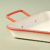 Enamel-Coated Metal Rectangular Serving Tray Cream/Orange - Hearth & Hand™ with Magnolia - 4 of 4