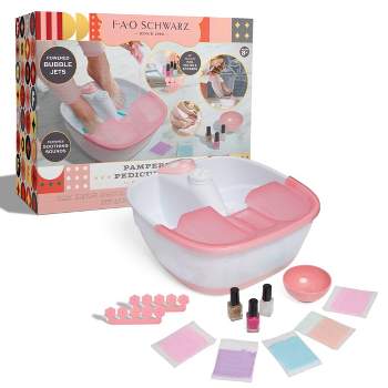 FAO Schwarz Girls Pampered Pedicure Deluxe Foot Spa Set - 14pc
