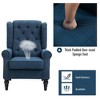 Resenkos 29.25" W x 33.75" D x 40.25" HFabric Tufted Club Accent Chair, Wooden Legs, Diamond-tufting accentuates, Blue - 4 of 4
