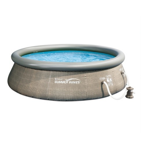 summer waves 2.5 ft above ground inflatable swimming pool with pump