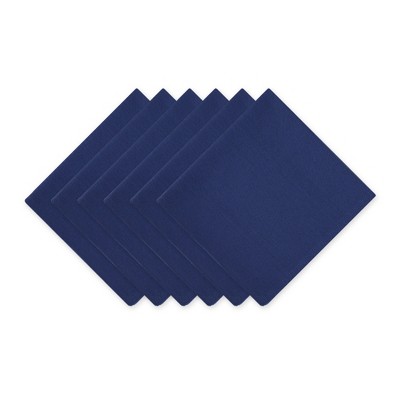 Design Imports  Solid Cotton Napkin Set 6 Piece, Anchor Blue, 20X20"