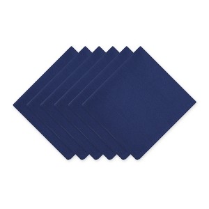 Design Imports  Solid Cotton Napkin Set 6 Piece, Anchor Blue, 20X20" - 1 of 4