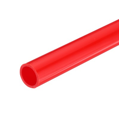 Unique Bargains Water Plumb DIY Crafts High Impact Rigid Round Pipes 8" Length ID 0.63" OD 0.79" Red