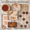 Itopfox 9-Piece Nonstick Baking Pans Set with Diamond Texture, Includes Cookie Sheet, Cake Pan, Roasting Pan, Muffin Tin, Gold - 3 of 4