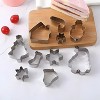 Kitcheniva Christmas Cookie Cutter Variety Pack - Christmas Tree, Santa, Gingerbread Man, Snowman, Reindeer - 4 of 4