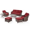 Gymojoy Outdoor Sofa Table with Swivel Chairs Gilder Chairs Patio Funiture Set - 2 of 4