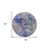 Navy Blue And Beige Abstract Washable Indoor Outdoor Area Rug - 3 of 4