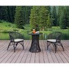 Sol Living 3 Piece Wicker Patio Bistro Set Patio Furniture Sets - Mocha - 2 of 4