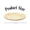 SEVOBAL Serving Platters Handcrafted Wooden Charger Plate, Rustic Chic Tableware for Elevated Dining and Family Party, Beige, 13.75"*13.75"*1.75" - 3 of 4