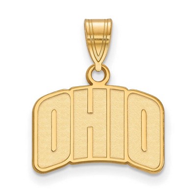Black Bow Jewelry 14k Yellow Gold Ohio Bobcats NCAA Small Pendant