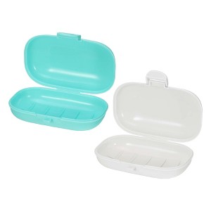 Unique Bargains Portable Travel Soap Box 4.80"x3.07"x1.73" 2 Pcs - 1 of 4