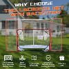 Racxily 72" Double Fish Hockey Goal Net with Backstop - Red & White Street Hockey Set for Adults, Includes Practice Targets - 4 of 4