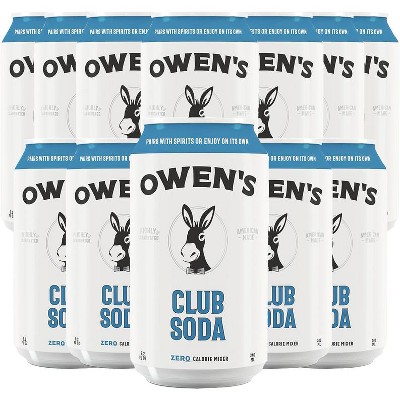 Owen’s Craft Mixers | Club Soda | Handcrafted in the USA with Premium Ingredients | Vegan & Gluten-Free Soda Mocktail and Cocktail Mixer