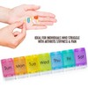 MEDca Pill Organizer – Push Button Daily Travel Pill Box with Large Compartments for Medication, Vitamins, Fish Oil & Supplements, BPA Free - 4 of 4