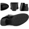 BLISSFUL STEP Women's Mid-height Heels Zipper Dressy Ankle Chelsea Booties - 3 of 4