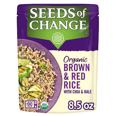 Seeds of Change Organic Brown & Red Rice with Chia & Kale Mix Microwavable Pouch - 8.5oz