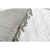 EY Essentials 22" x 22" Declan Solid Ash Gray Cotton Decor Throw Pillow - 4 of 4