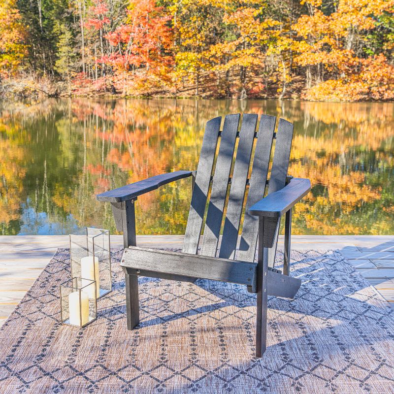 Westport Outdoor Patio Traditional Acacia Wood Adirondack Chair - JONATHAN Y, 6 of 11